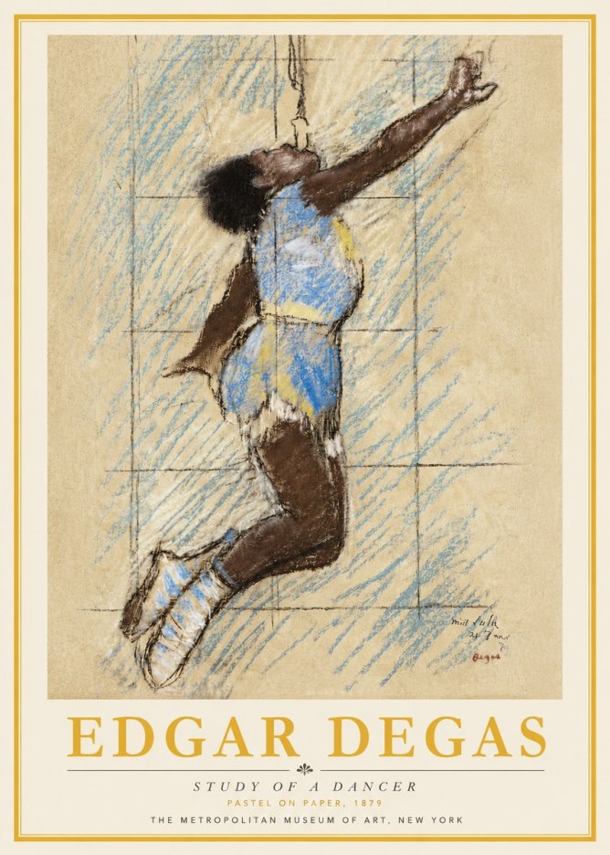 Edgar Degas Study of a Dancer No4 - Póster