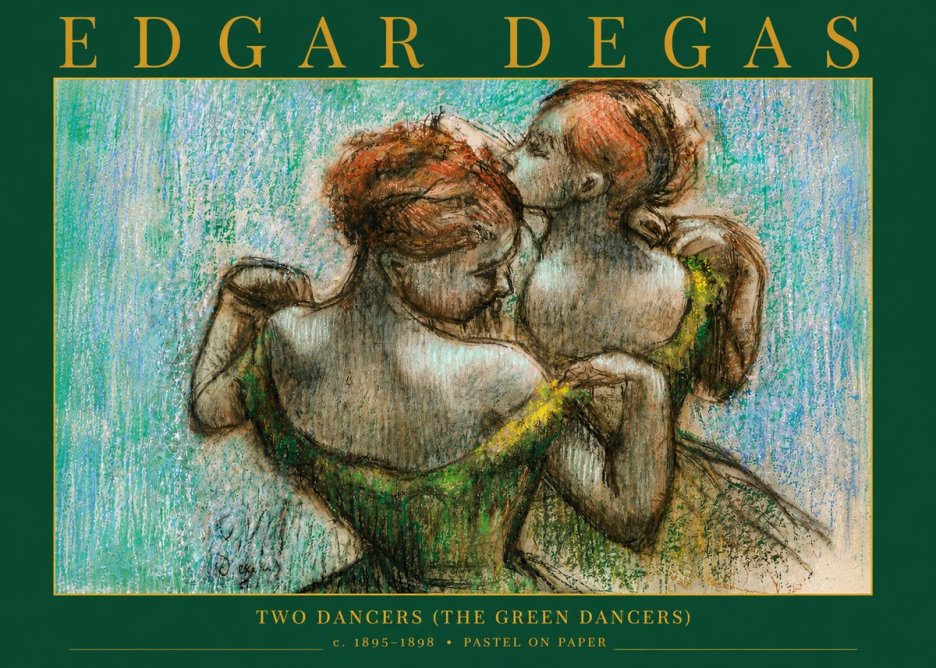 Edgar Degas Two Dancers (the Green Dancers) No4 - Póster