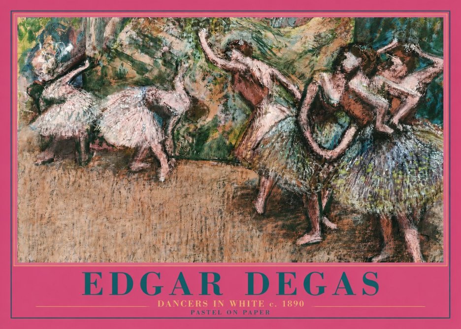 Edgar Degas Dancers in White C. 1890 No2 - Póster
