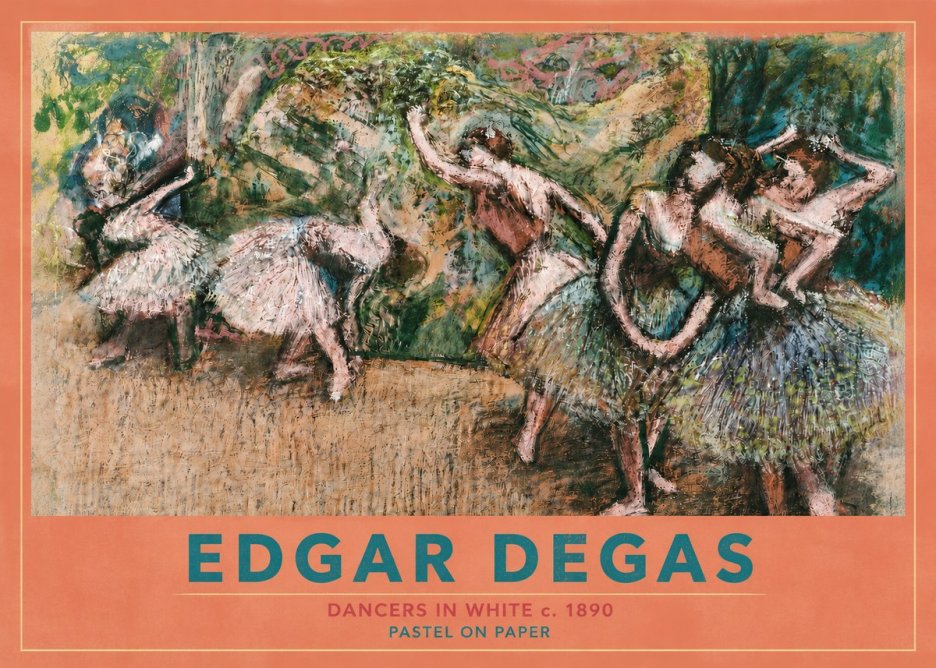 Edgar Degas Dancers in White C. 1890 No4 - Póster