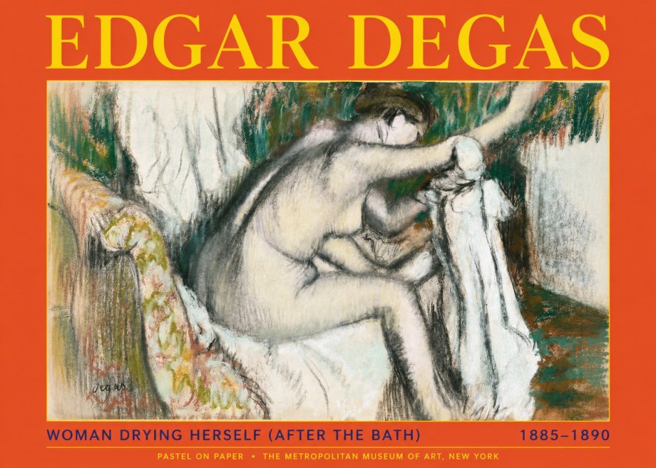 Edgar Degas Woman Drying Herself (After the Bath) No2 - Póster