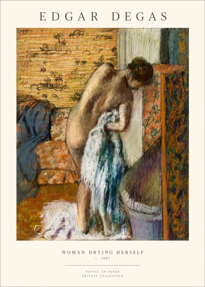 Edgar Degas Woman Drying Herself II No1 - Póster