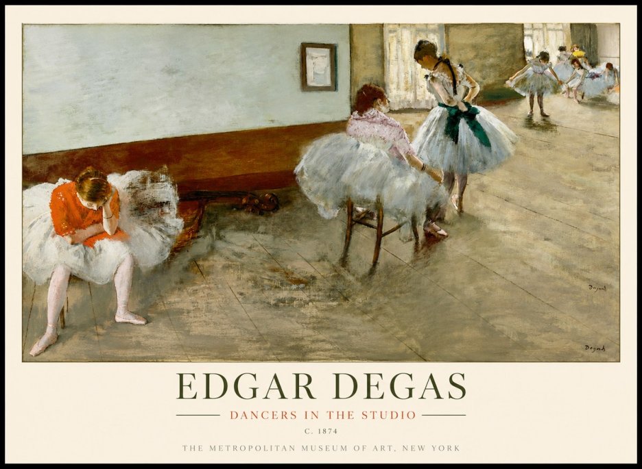 Edgar Degas Dancers in the Studio No1 - Póster