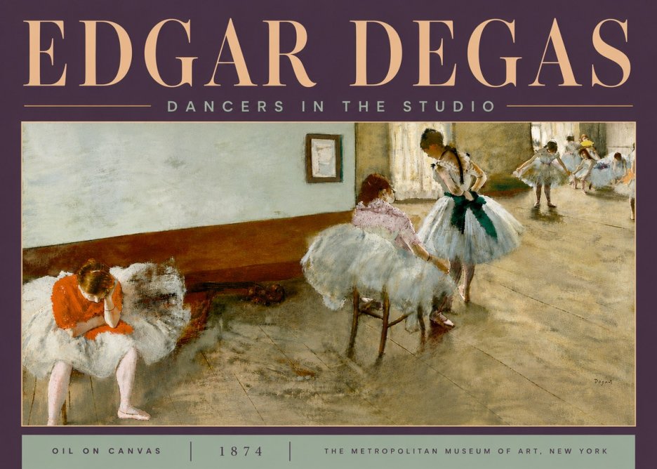 Edgar Degas Dancers in the Studio No6 - Póster