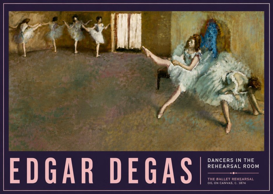Edgar Degas The Ballet Rehearsal No6 - Póster