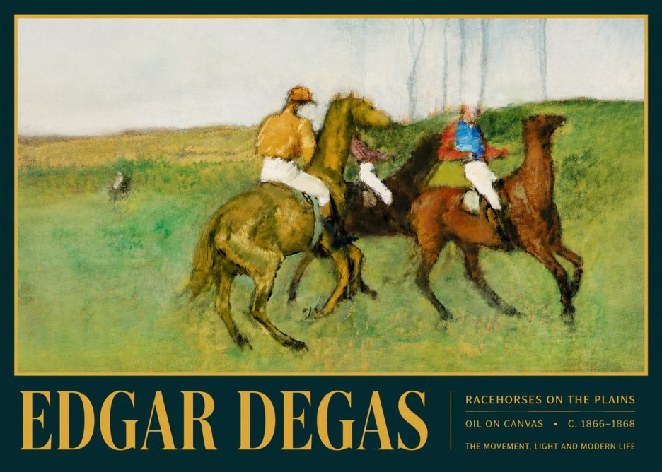 Edgar Degas Racehorses on the Plains No4 - Póster