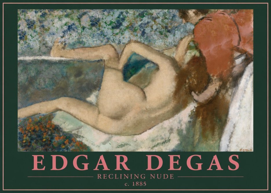 Edgar Degas Reclining Nude No2 - Póster