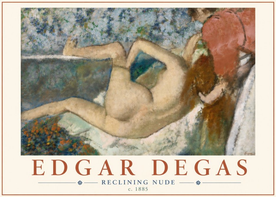 Edgar Degas Reclining Nude No6 - Póster