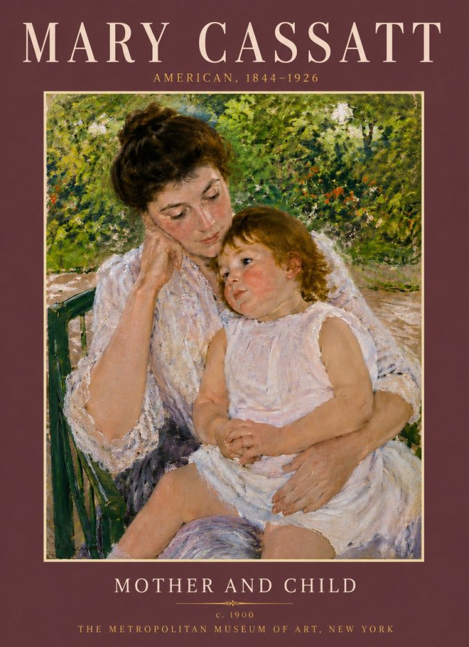 Mary Cassatt Mother and Child I No6 - Póster