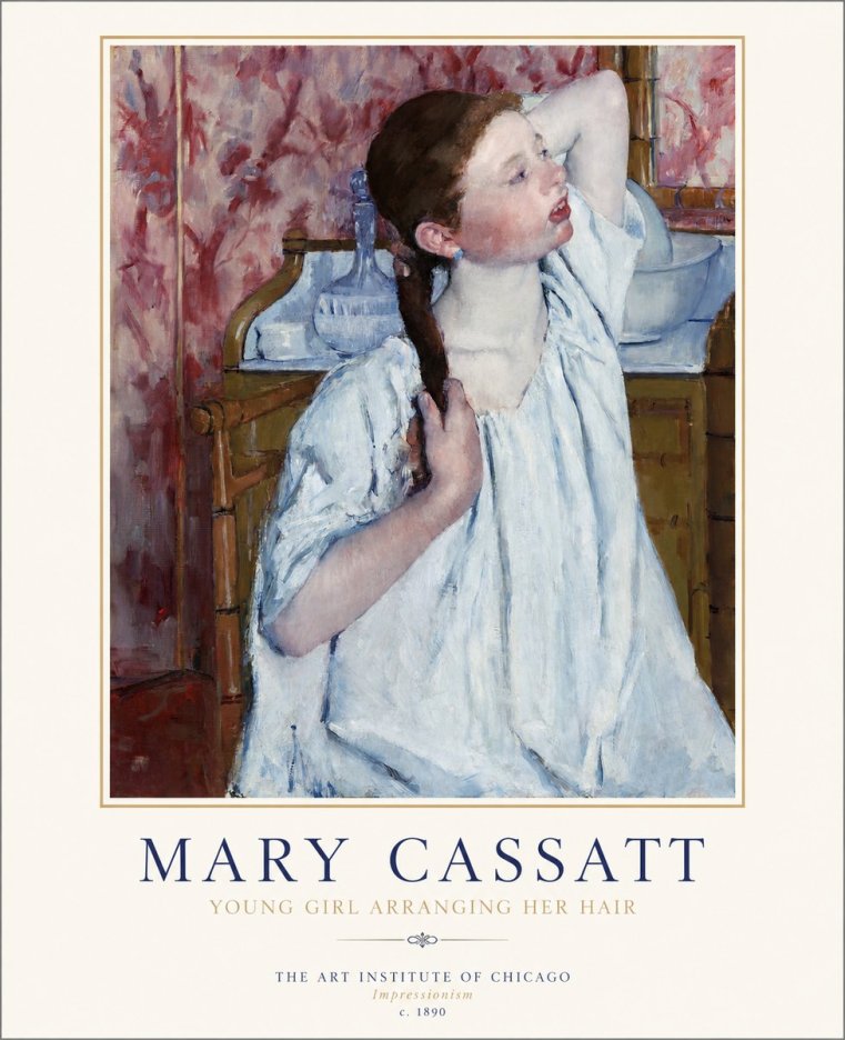 Mary Cassatt Young Girl Arranging Her Hair No1 - Póster