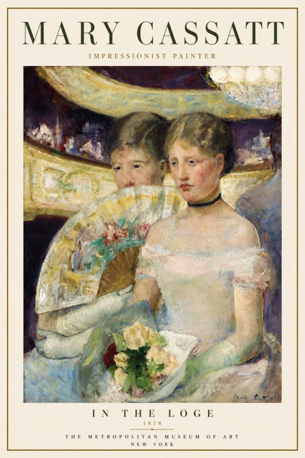 Mary Cassatt In the Loge No6 - Póster