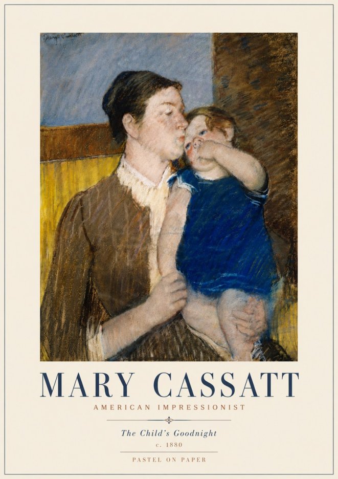 Mary Cassatt The Child's Goodnight No5 - Póster