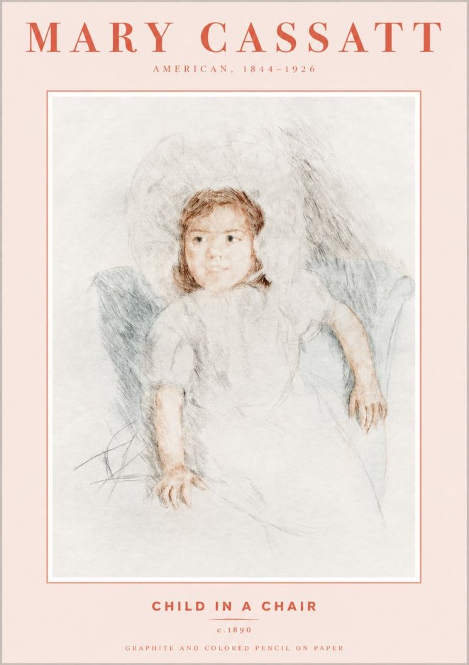 Mary Cassatt Child in a Chair No3 - Póster