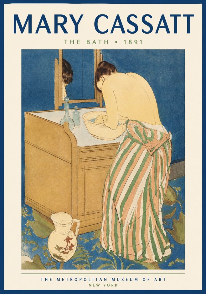 Mary Cassatt The Bath No4 - Póster