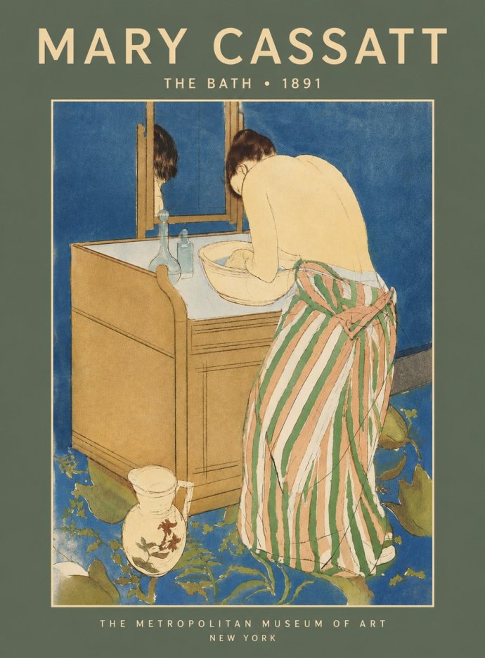 Mary Cassatt The Bath No5 - Póster