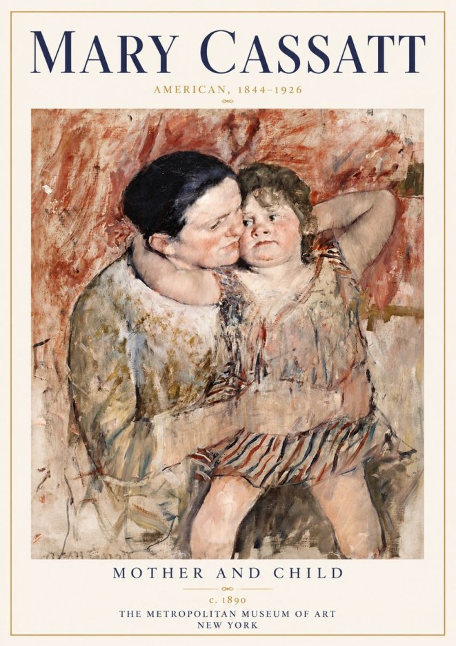 Mary Cassatt Mother and Child II No6 - Póster