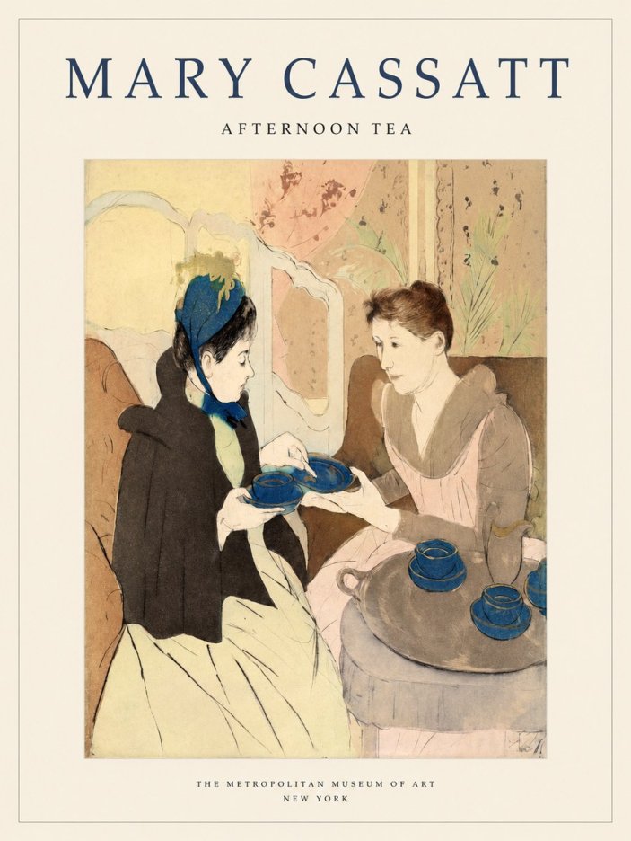 Mary Cassatt Afternoon Tea No1 - Póster