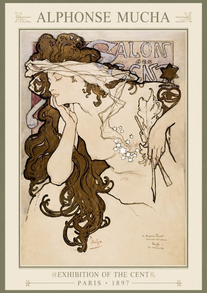 Mucha Salon Des Cent No1 - Póster