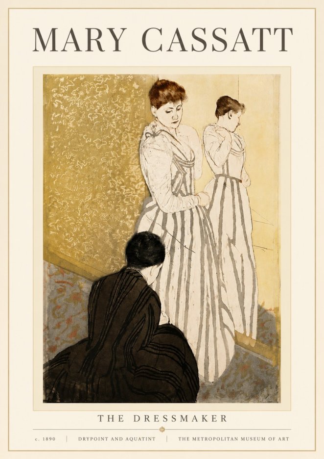 Mary Cassatt The Dressmaker No4 - Póster