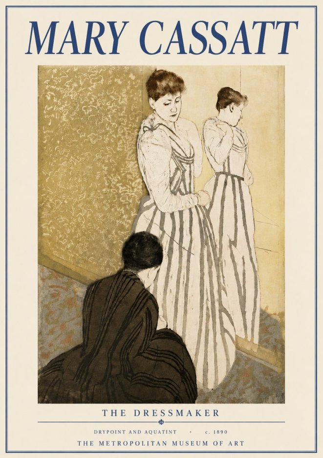 Mary Cassatt The Dressmaker No6 - Póster