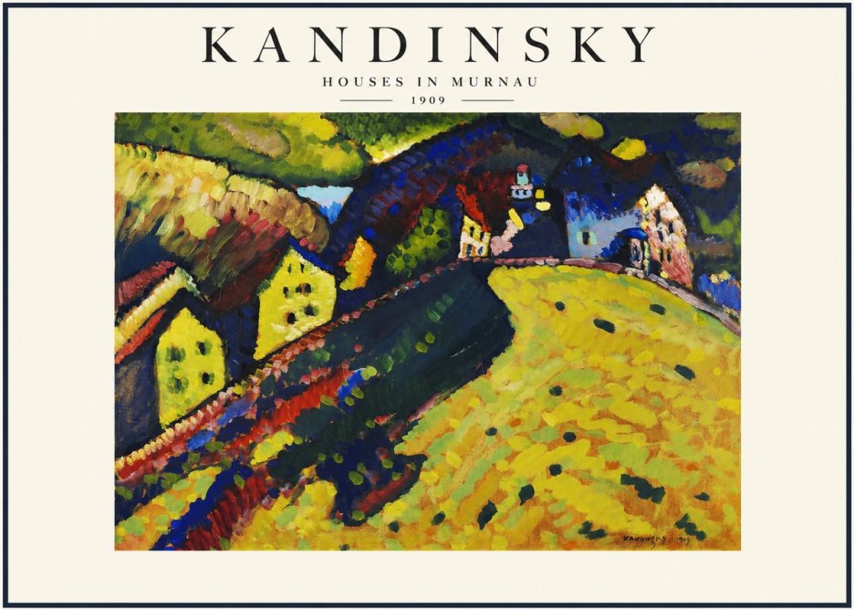 Kandinsky Houses in Murnau No1 - Póster