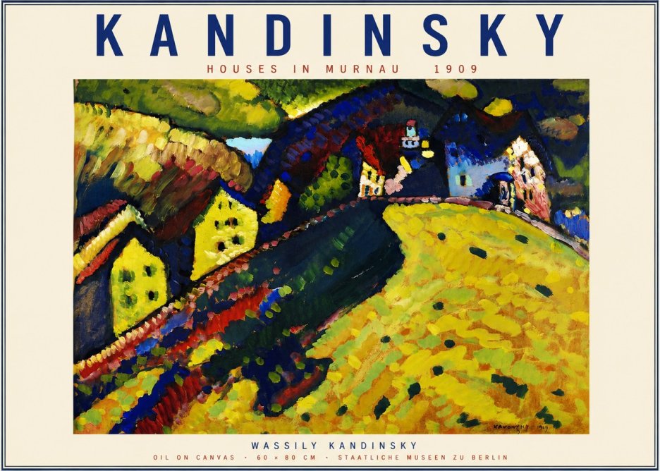 Kandinsky Houses in Murnau No2 - Póster