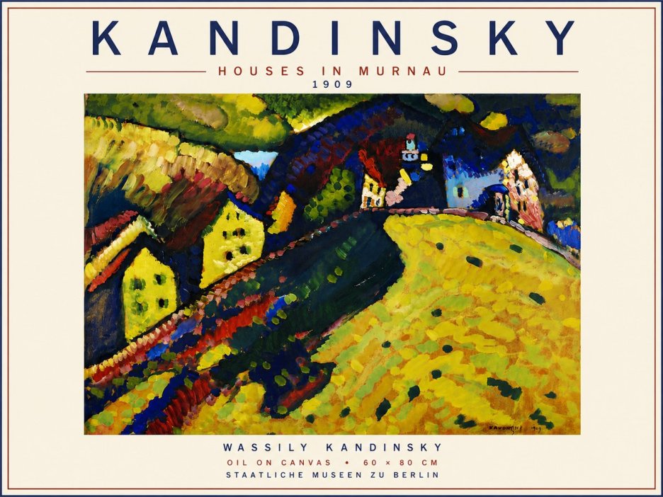 Kandinsky Houses in Murnau No6 - Póster