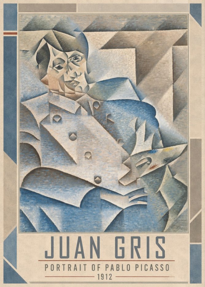 Juan Gris Portrait of Pablo Picasso No1 - Póster