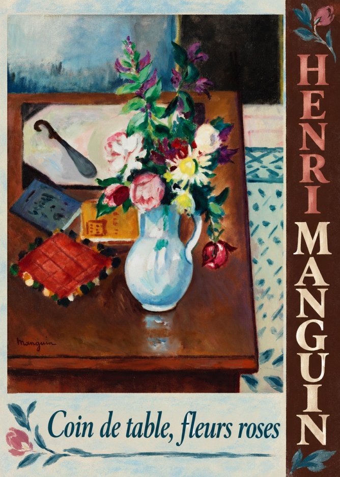 Henri Manguin Coin De Table, Fleurs Roses No3 - Póster