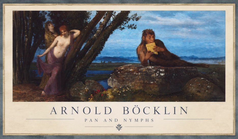 Arnold Böcklin Pan and Nymphs No1 - Póster