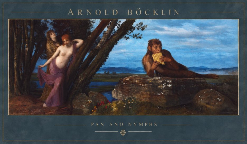 Arnold Böcklin Pan and Nymphs No5 - Póster