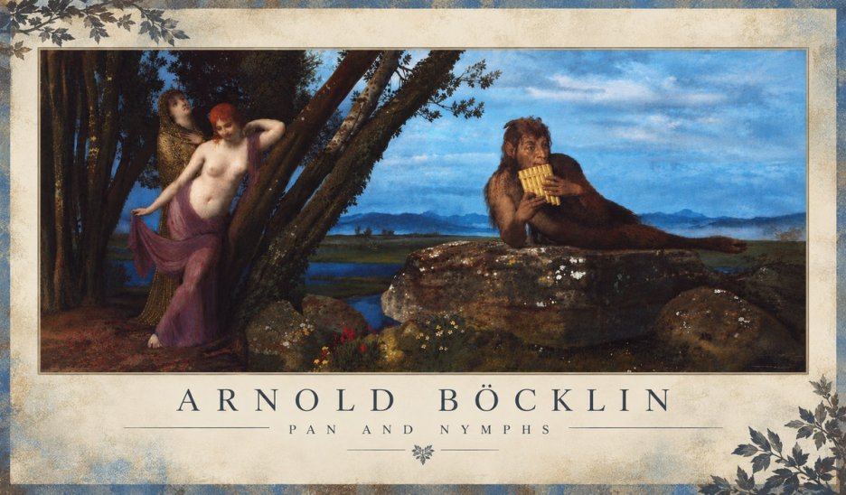 Arnold Böcklin Pan and Nymphs No6 - Póster
