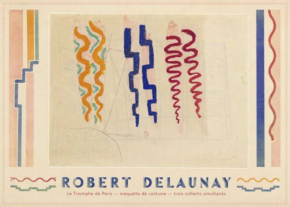 Robert Delaunay Le Triomphe De Paris — Maquette De Costume — Trois Collants Simultanés No1 - Póster