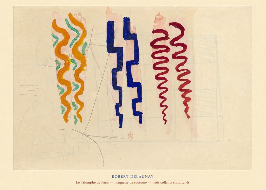 Robert Delaunay Le Triomphe De Paris — Maquette De Costume — Trois Collants Simultanés No4 - Póster