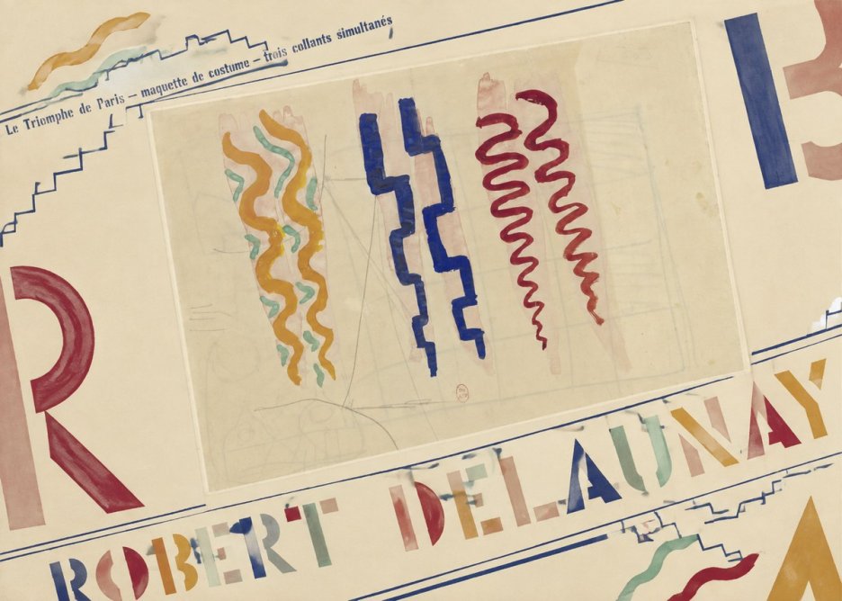 Robert Delaunay Le Triomphe De Paris — Maquette De Costume — Trois Collants Simultanés No6 - Póster