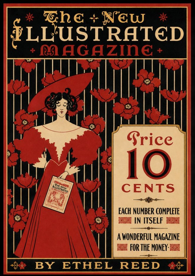 Ethel Reed The New Illustrated Magazine No5 - Póster