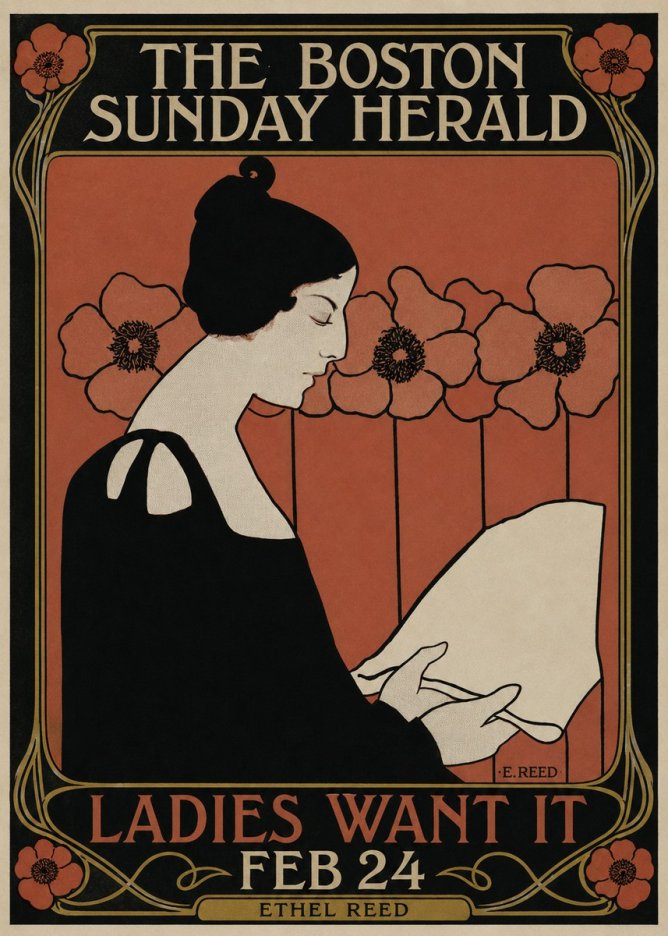 Ethel Reed The Boston Sunday Herald - Ladies Want It Feb 24 No2 - Póster
