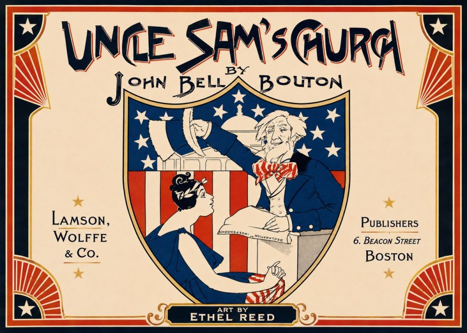 Ethel Reed Uncle Sam's Church No5 - Póster