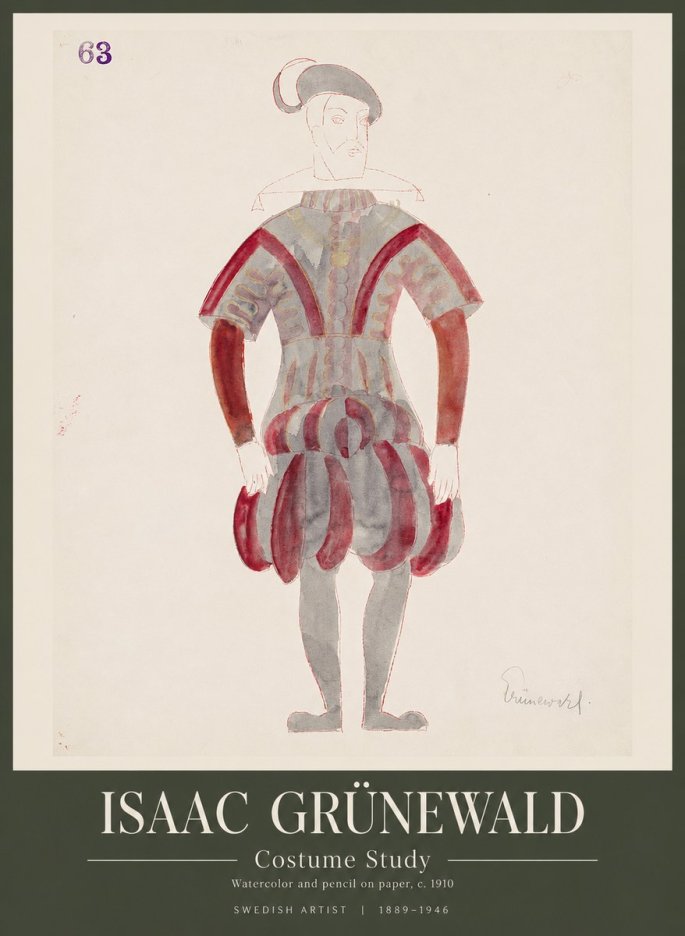 Isaac Grünewald Costume Study II No1 - Póster