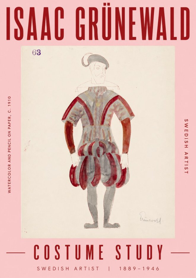 Isaac Grünewald Costume Study II No5 - Póster