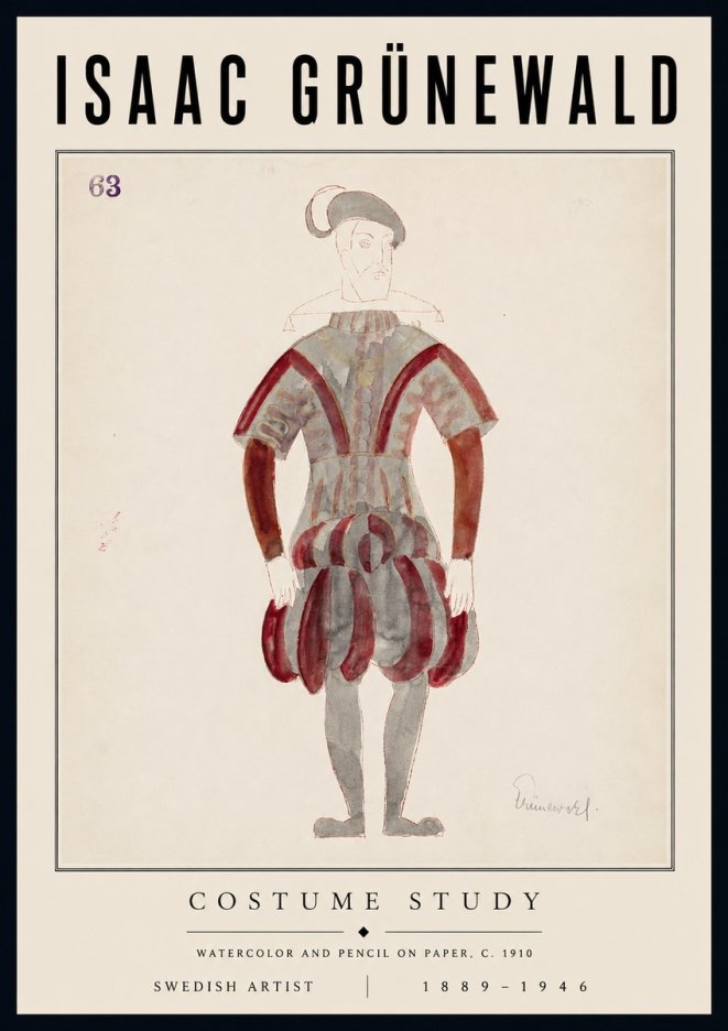 Isaac Grünewald Costume Study II No6 - Póster
