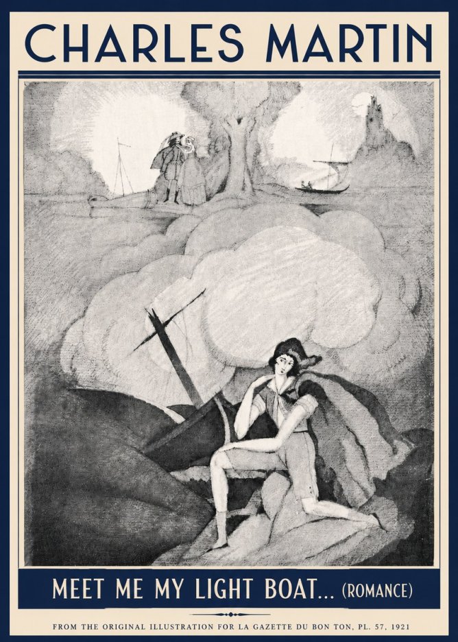 Charles Martin Meet Me My Light Boat... (Romance) No5 - Póster