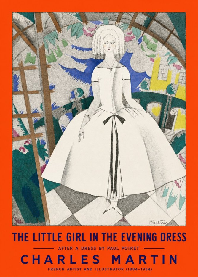 Charles Martin The Little Girl in the Evening Dress No2 - Póster