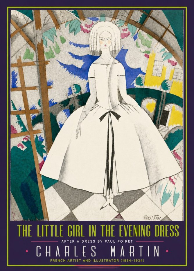 Charles Martin The Little Girl in the Evening Dress No5 - Póster