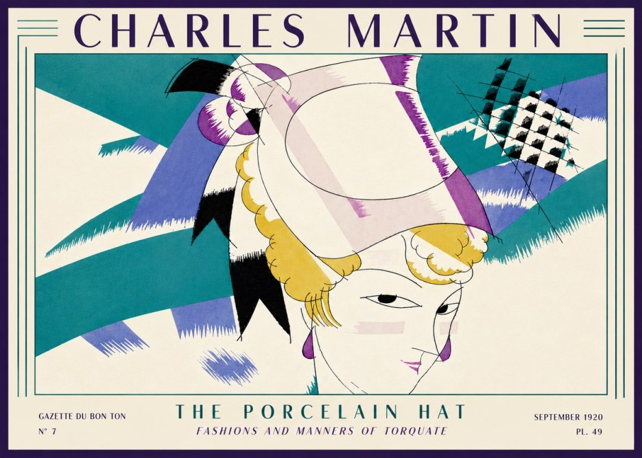 Charles Martin The Porcelain Hat No4 - Póster
