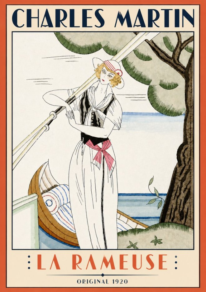 Charles Martin La Rameuse No5 - Póster