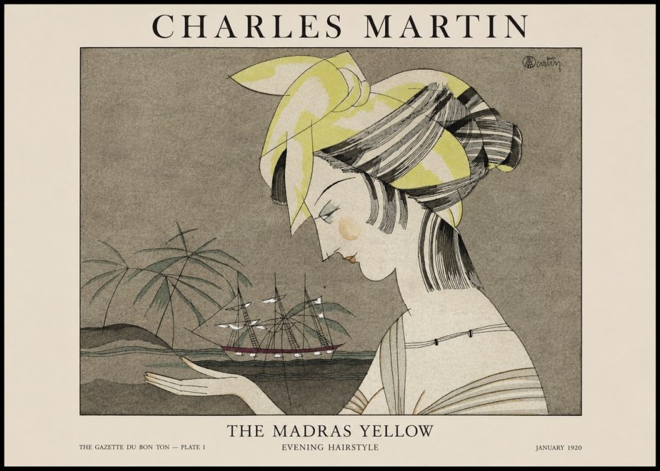 Charles Martin The Madras Yellow - Evening Hairstyle No1 - Póster
