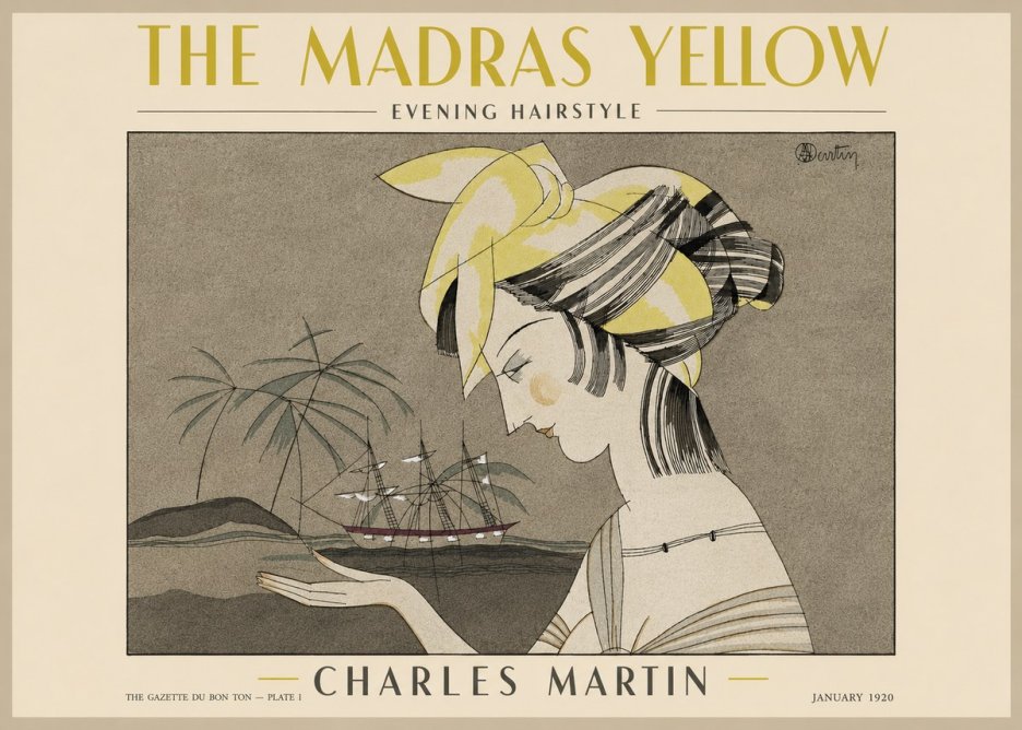 Charles Martin The Madras Yellow - Evening Hairstyle No3 - Póster