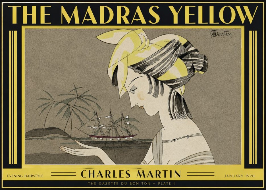 Charles Martin The Madras Yellow - Evening Hairstyle No4 - Póster