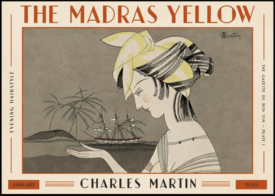 Charles Martin The Madras Yellow - Evening Hairstyle No5 - Póster